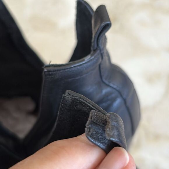 Jeffrey Campbell Who's Next Block Heel Cut Out Sides Leather Ankle Boots - Picture 14 of 14